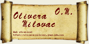 Olivera Milovac vizit kartica